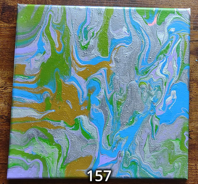 An 12x12 paint pour piece